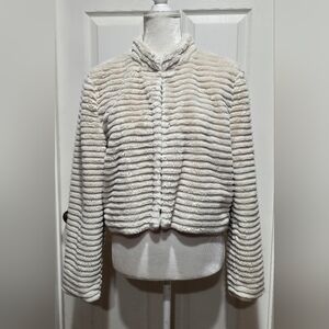 Betsey Johnson Faux Fur Cropped Jacket